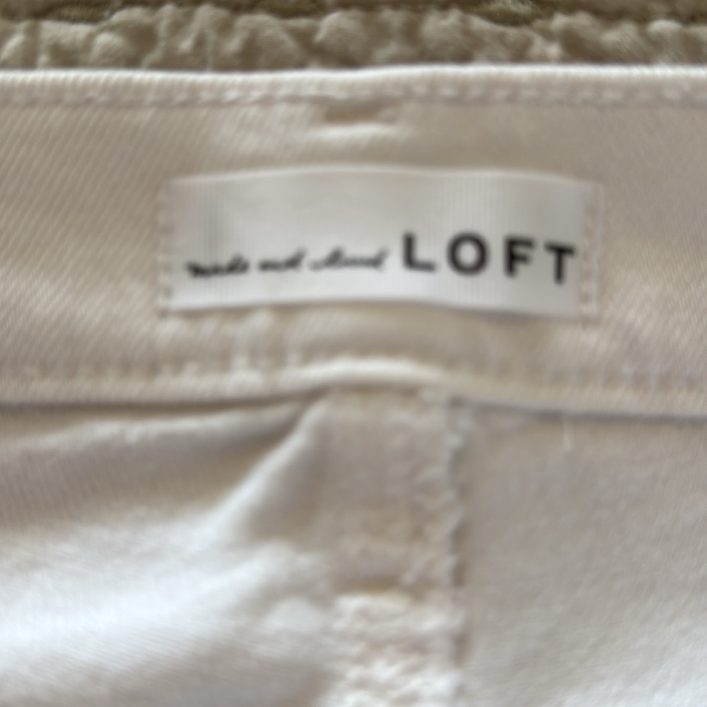 Ann Taylor LOFT The 90s Straight Jean In White 28/6" - Picture 5 of 9